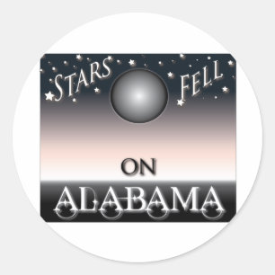 Sterren vielen op Alabama Ronde Sticker