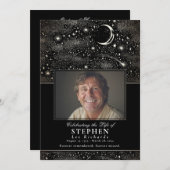 Sterren Viering van het Leven Foto Memorial Funera Programmakaart (Voorkant / Achterkant)