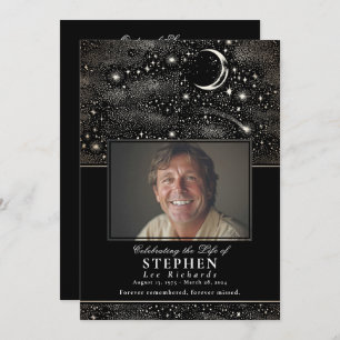 Sterren Viering van het Leven Foto Memorial Funera Programmakaart