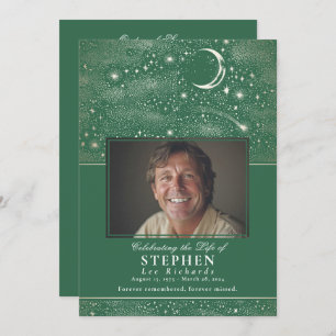 Sterren Viering van het Leven Foto Memorial Funera Programmakaart