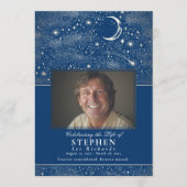 Sterren Viering van het Leven Foto Memorial Funera Programmakaart (Voorkant)
