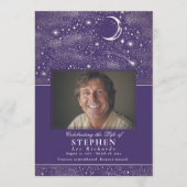 Sterren Viering van het Leven Foto Memorial Funera Programmakaart (Voorkant)