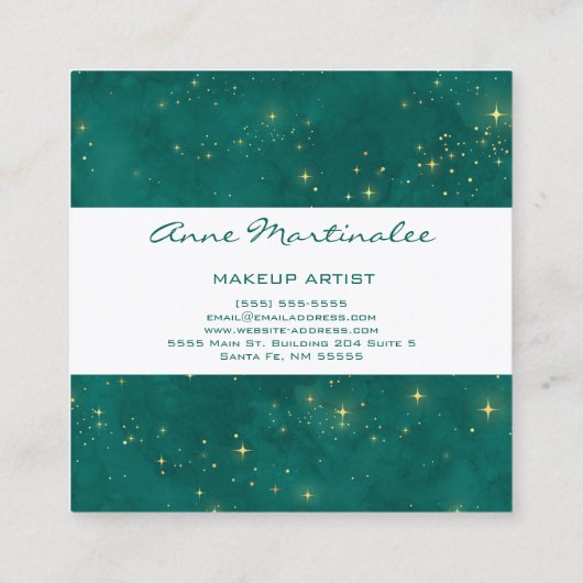 Sterren Vierkante Visitekaartje (Achterkant)