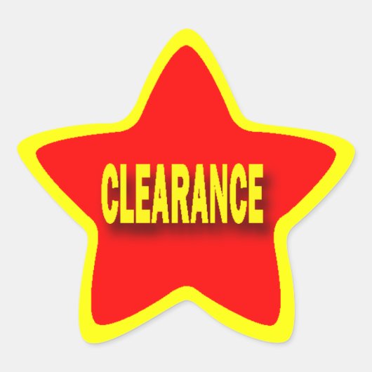 Sterren voor detailhandel ster sticker (Voorkant)