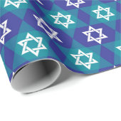 Sterren Voor Hanukkah Inpakpapier (Rol Hoek)