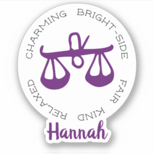 Sterren voor herkenningstekens van de Weegdierentu Sticker