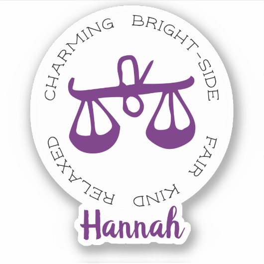 Sterren voor herkenningstekens van de Weegdierentu Sticker (Voorkant)