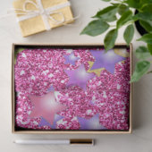 Sterren voor mousserend glitterpapier, roze tissuepapier (Geschenk)