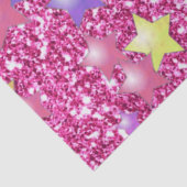 Sterren voor mousserend glitterpapier, roze tissuepapier (Detail)