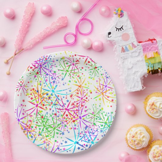 Sterren voor regenboogschieten met bord (Feest)