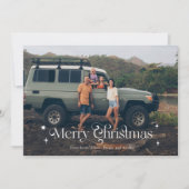 sterren vrolijke kerstfoto feestdagenkaart (Voorkant)