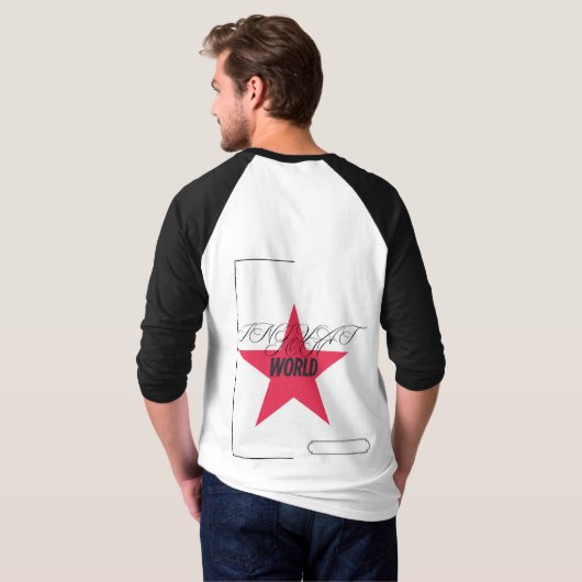 Sterren wereld design t-shirt (Achterkant volledig)