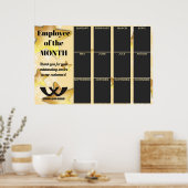 sterren werknemer van de maand 5X7 foto display Poster (Keuken)