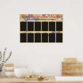 sterren werknemer van de maandfoto vertoning poster (Keuken)