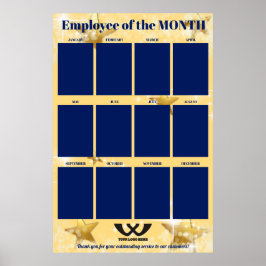 sterren werknemer van de maandfoto vertoning poster