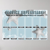 sterren werknemer van de maandfoto vertoning poster (Voorkant)