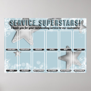 sterren werknemer van de maandfoto vertoning poster