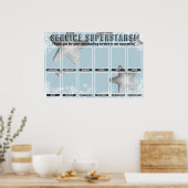 sterren werknemer van de maandfoto vertoning poster (Keuken)