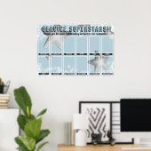 sterren werknemer van de maandfoto vertoning poster (Thuiskantoor)