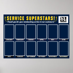 sterren werknemer van het poster van de maandfotov