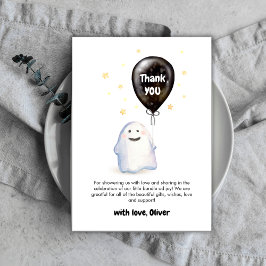 Sterren Whimsical Little Boo Balloon Baby shower Bedankkaart