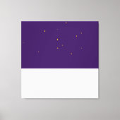 Sterren Winter Nacht Royal Paarse wit kleurenblok Canvas Afdruk (Voorkant)
