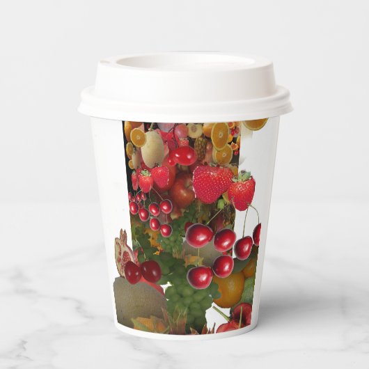 Sterren Wit Papieren Bekers (Achterkant)