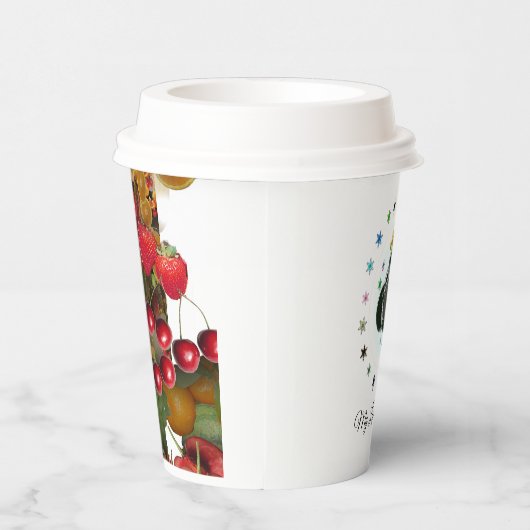 Sterren Wit Papieren Bekers (Rechts)