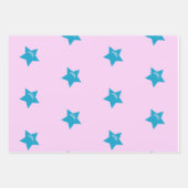  Sterren Wrapping Paper Flat Sheet Set van 3 (Voorkant 2)