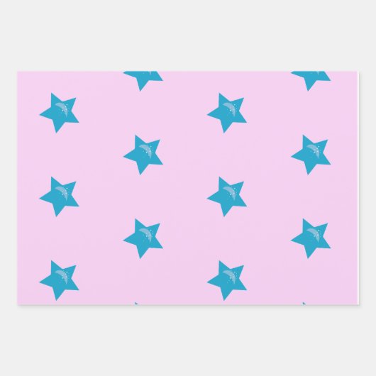  Sterren Wrapping Paper Flat Sheet Set van 3 (Voorkant 2)