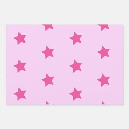  Sterren Wrapping Paper Flat Sheet Set van 3 (Voorkant)