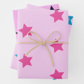  Sterren Wrapping Paper Flat Sheet Set van 3 (In situ)