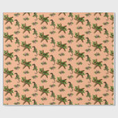 Sterren Zee Paarden Pattern Kerstmis Cadeaupapier (Vlak)