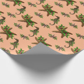 Sterren Zee Paarden Pattern Kerstmis Cadeaupapier (Hoek)