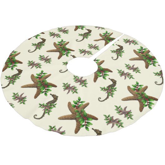 Sterren Zee Paarden Pattern Kerstmis Kerstboom Rok (Gekanteld)