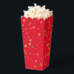 Sterren zijn uit de Treat Box Bedankdoosjes<br><div class="desc">Party favure traktbox wordt weergegeven in een rode en gouden sterren print. Pas dit object aan of koop het object zoals het is. Afbeelding onder licentie</div>