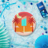 Sterren Zomer Palm Ice Oase Papieren Bordje (Feest)