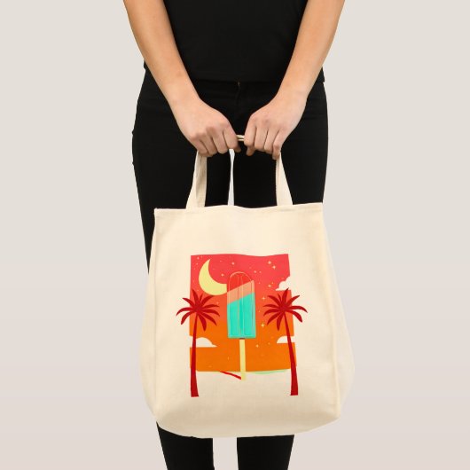 Sterren Zomer Palm Ice Oase Tote Bag (Voorkant (product))