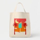 Sterren Zomer Palm Ice Oase Tote Bag (Voorkant)