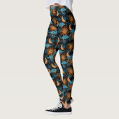 Sterren Zon Maan Hemels Patroon Zwart Leggings (Links)