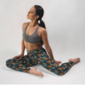 Sterren Zon Maan Hemels Patroon Zwart Leggings