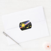 Sterren & Zon Ronde Sticker (Envelop)