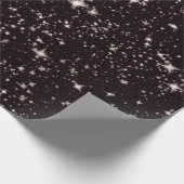 sterren zwart nacht inpakpapier (Hoek)