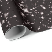 sterren zwart nacht inpakpapier (Rol Hoek)
