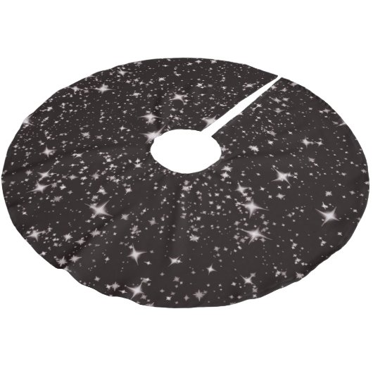 Sterren Zwart Nacht Kerstmis Boom Rok Kerstboom Rok (Gekanteld)