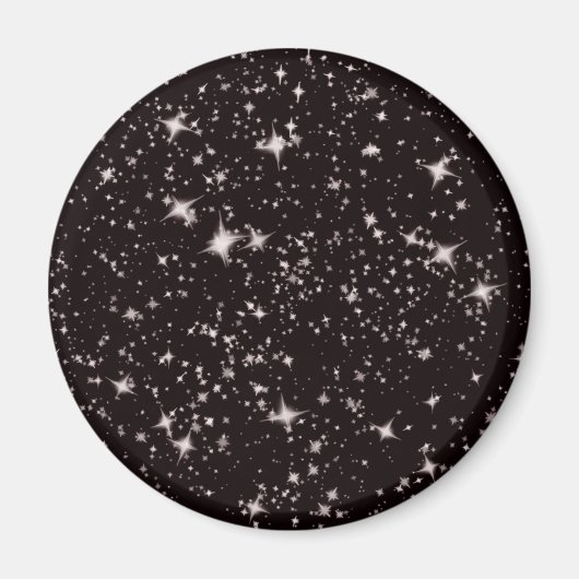 sterren zwarte nacht magneet (Voorkant)