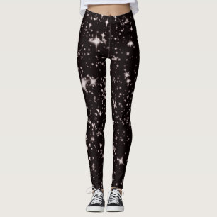 sterren zwarte nachtelijke leggings