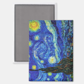 SterreNachten door Van Gogh, Magneet (Voorkant / Achterkant)