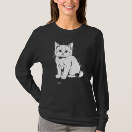 Sterrenachtig Kat bij vrouwen met zwart shirt