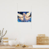 Sterrenachtige Angelic Grace Eetherische schoonhei Poster (Keuken)